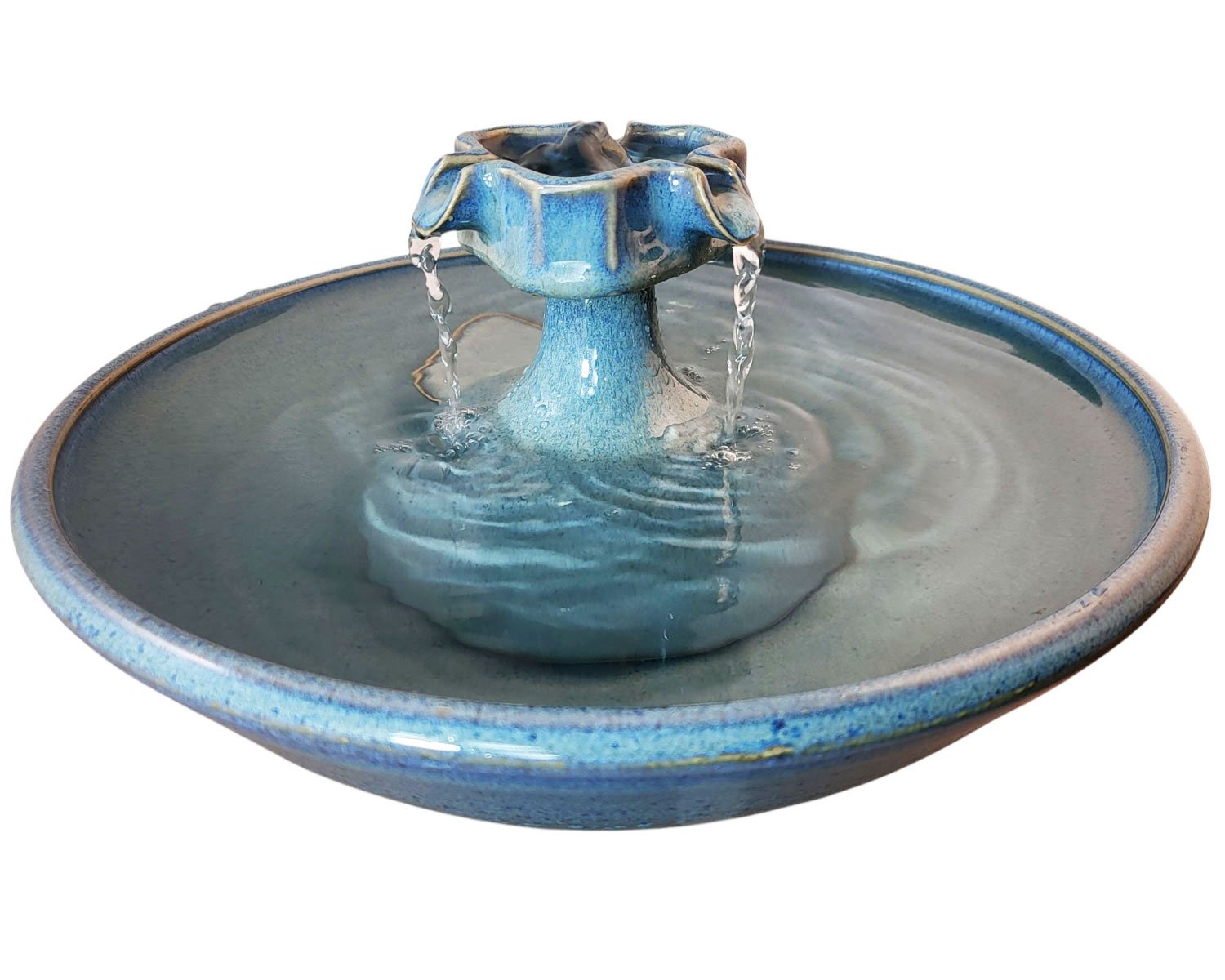 3 Spout Piazza  Original Style Ceramic Cat Water Fountain (11 Cup)