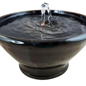 Ebony Enhanced Style Ceramic Cat Fountain (9 Cup)