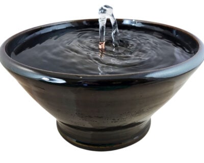 Ebony Enhanced Style Ceramic Cat Fountain (9 Cup)