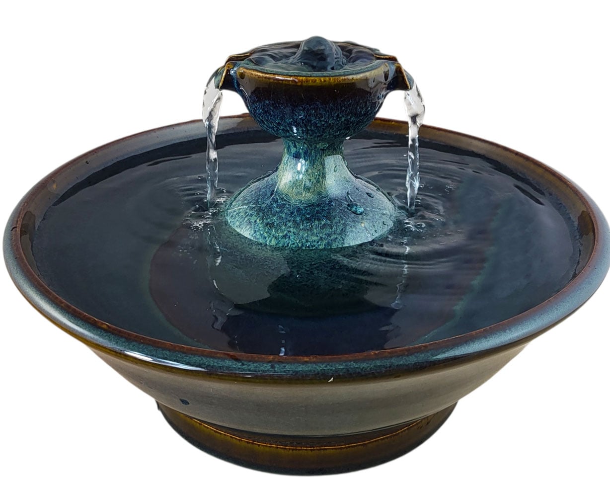 Black Forest Piazza  Enhanced Style Ceramic Cat Water Fountain (13 Cup)