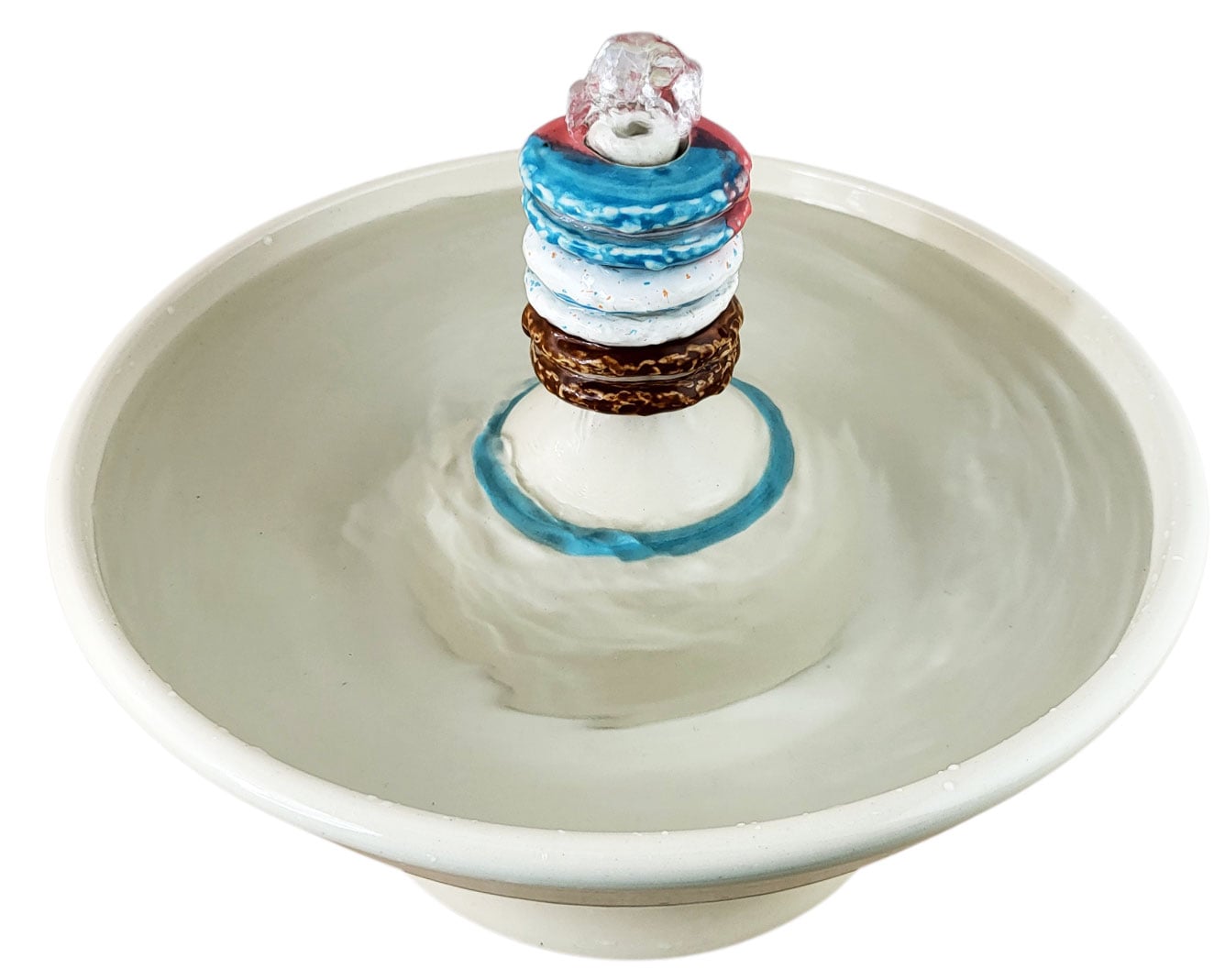 French Macarons Enhanced Style Cat Fountain  (13 Cup)