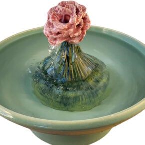 Rose Enhanced Style Cat Drinking Fountain (10 Cup)