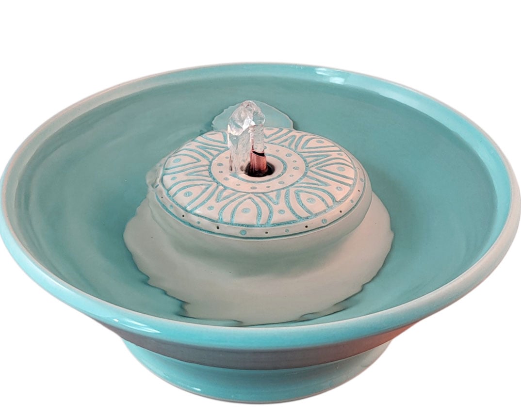 Cerulean Gothic Original Style Ceramic Cat Drinking Fountain (9 Cup)