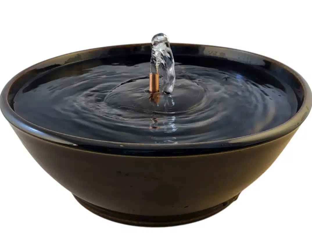 Antique Copper Original Style Ceramic Cat Drinking Fountain (9 Cup)