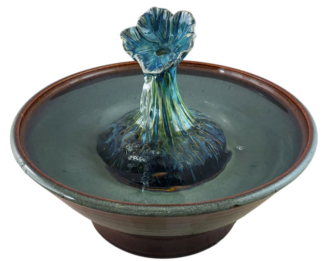 Fantasy Flower Enhanced Style Cat Drinking Fountain (10 Cup)