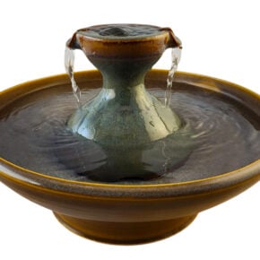 Blue Mahogany Piazza  Enhanced Style Ceramic Cat Water Fountain (9 Cup)