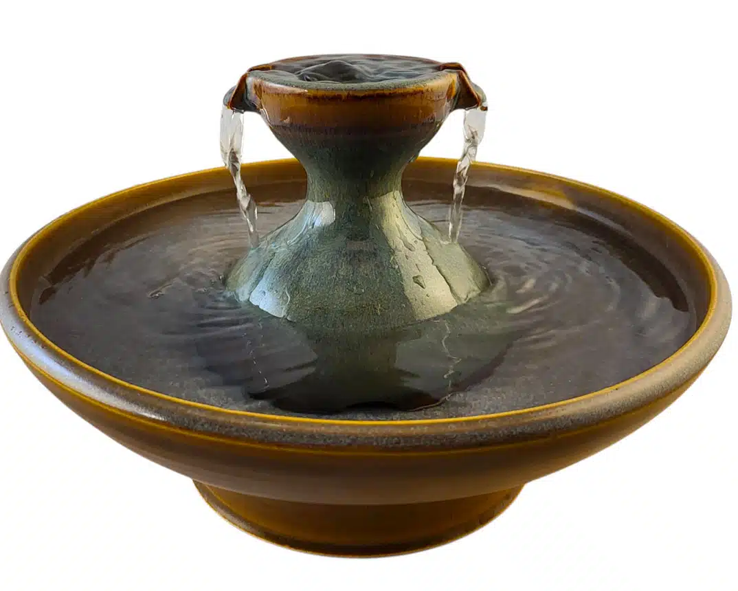 Blue Mahogany Piazza  Enhanced Style Ceramic Cat Water Fountain (9 Cup)