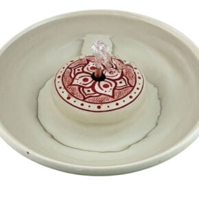 Lotus Mandala Original Style Ceramic Cat Drinking Fountain (11 Cup)