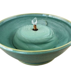 Sea Green Original Style Ceramic Cat Drinking Fountain (9 Cup)
