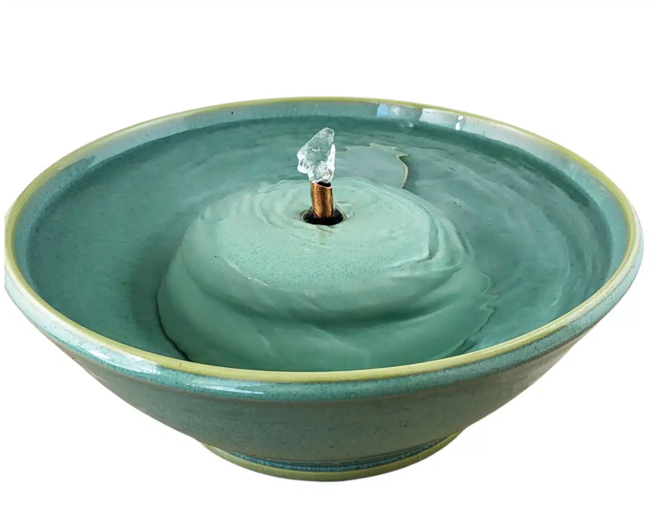 Sea Green Original Style Ceramic Cat Drinking Fountain (9 Cup)