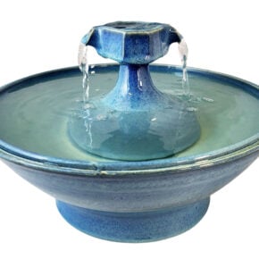 Hex Piazza  Enhanced Style Ceramic Cat Water Fountain (12 Cup)