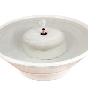 Cream Original Style Ceramic Cat Drinking Fountain (9 Cup)