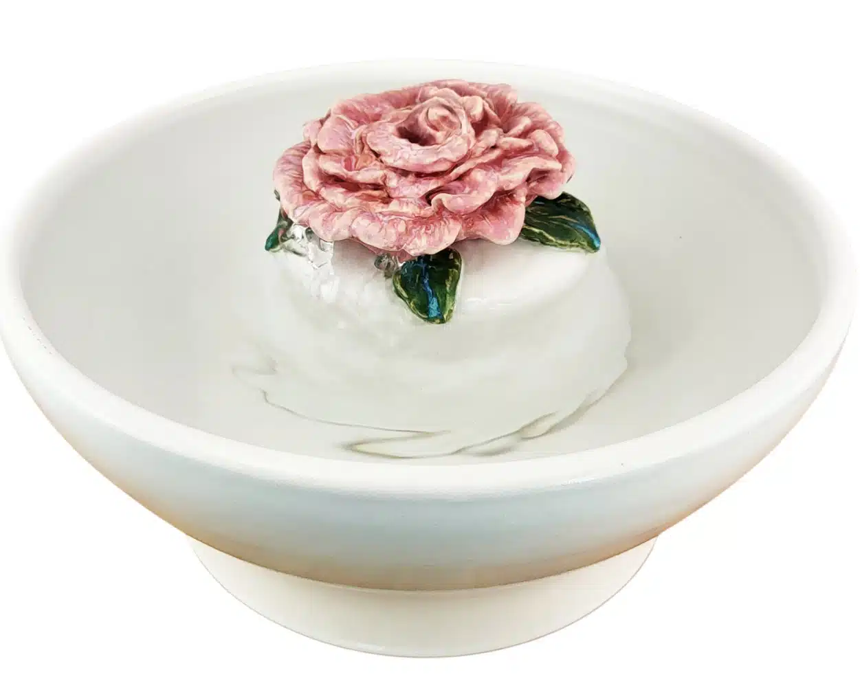 Rose Enhanced Style Cat Drinking Fountain (10 Cup)