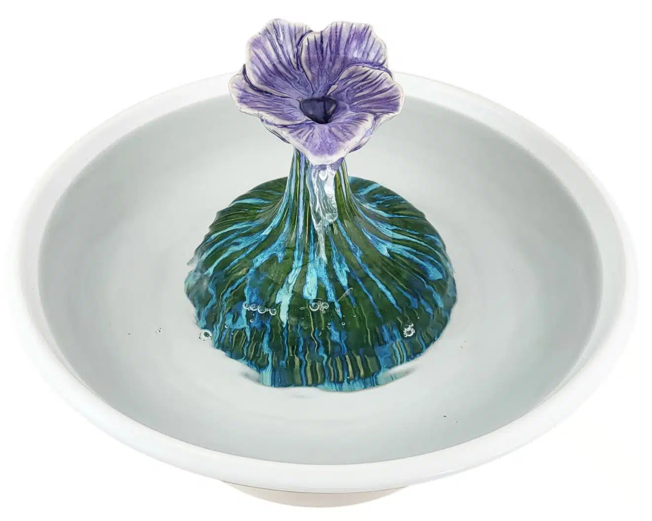 Lavender Blossom Enhanced Style Cat Drinking Fountain (9 Cup)