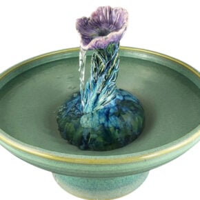 Lavender Poppy Enhanced Style Cat Water Fountain  (10 Cup)