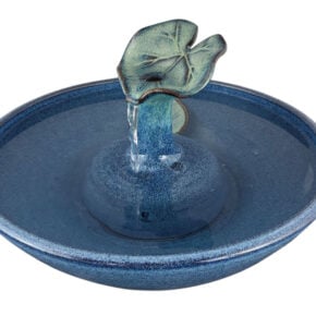 Waterlily Leaf Original Style Ceramic Cat Water Fountain (12 Cup)