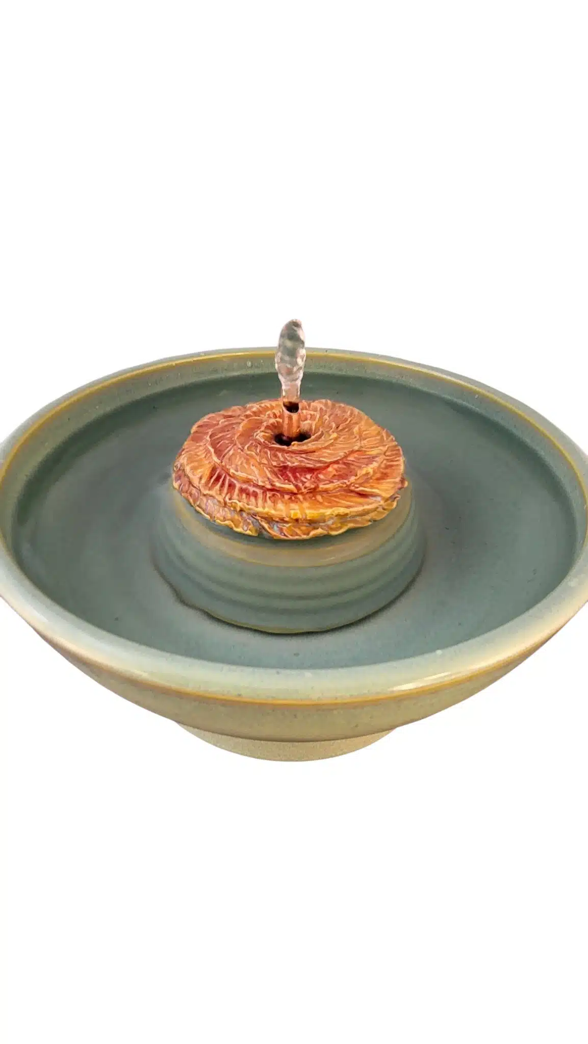 Orange Flower Done Enhanced Style Cat Drinking Fountain (8 Cup)